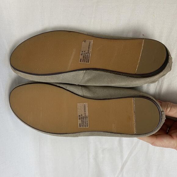 Latigo Flats Loafers Womens 8.5 Tan Suede Southwestern Embroidered Shearling - Picture 10 of 13